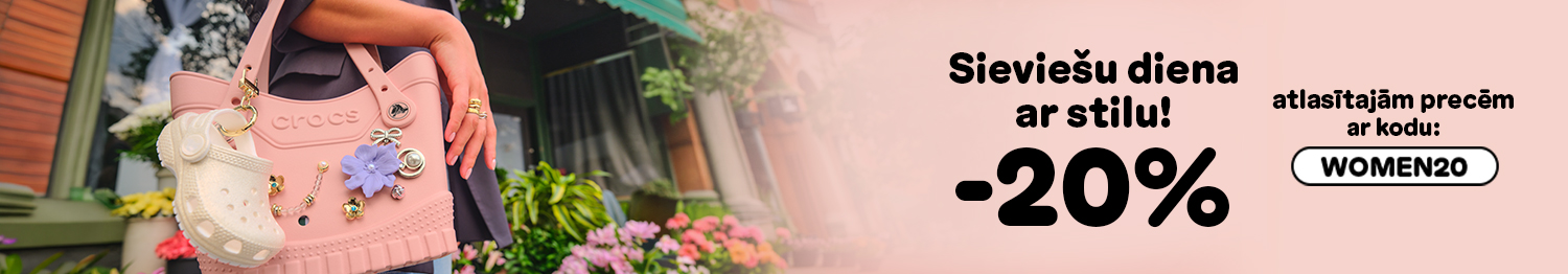 Sievie&scaron;u dienas piedāvājums: atlasītam Crocs sortimentam -20% ar kodu WOMEN20. Apavi, sandales, somas un aksesuāri. Iepērcies tagad!